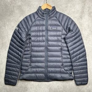Patagonia Coat Down Sweater Full Zip Up Jacket Womens Small Netplus Shells Blue